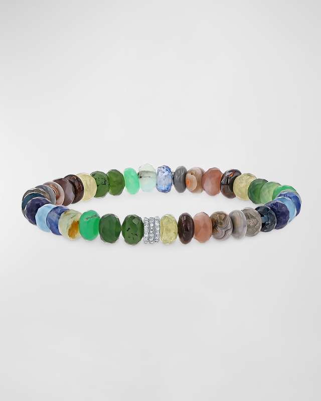 Montecito Mix Bead Bracelet with Diamonds